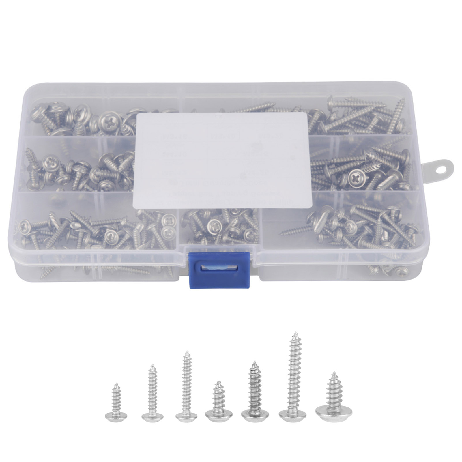 Jeu De 220 Vis Autotaraudeuses À Tête Cylindrique Cruciforme En Acier Inoxydable 304 (m3, M4, M5)