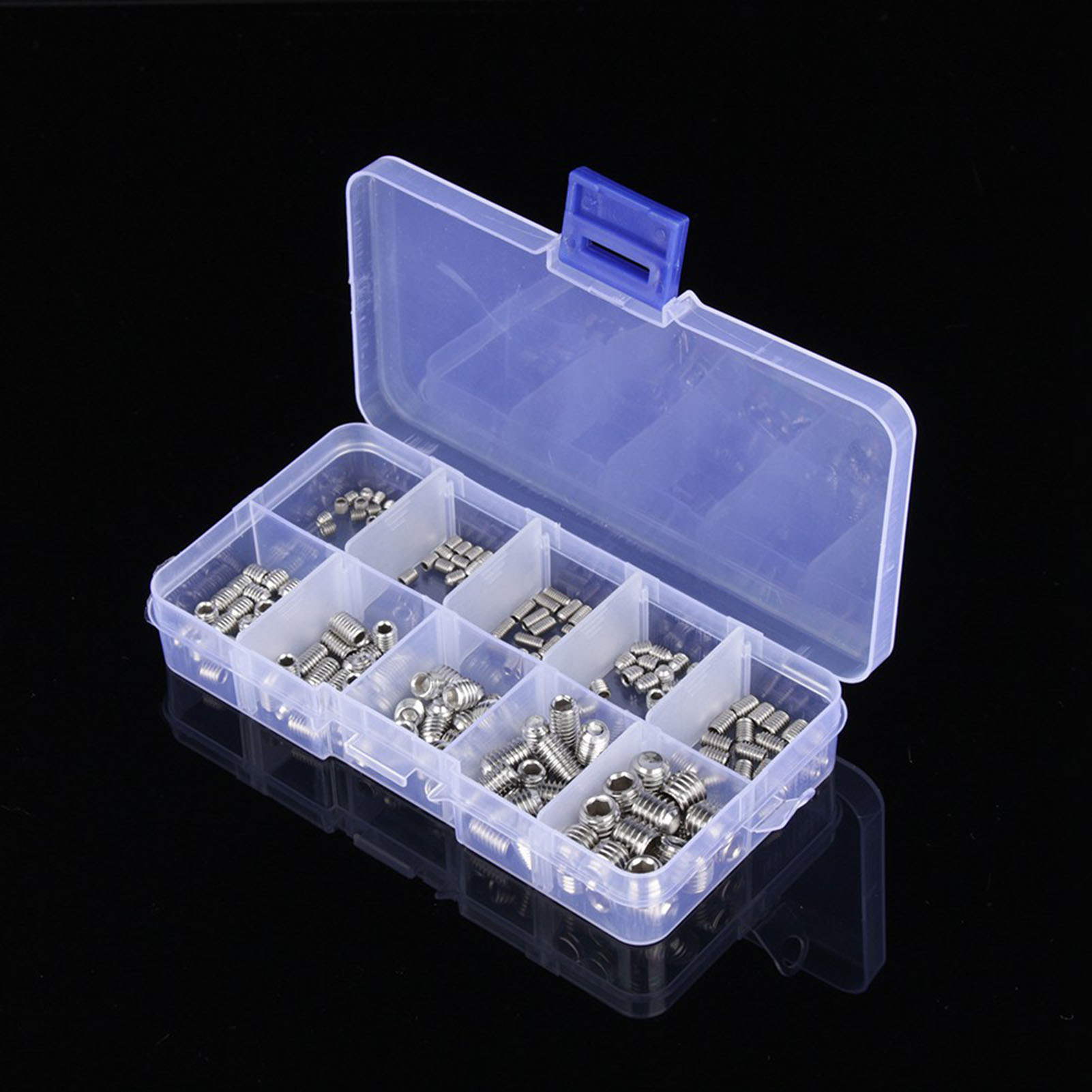 Boîte De 200 Vis À Tête Hexagonale Creuse De Tailles Multiples (m3, M4, M5, M6)