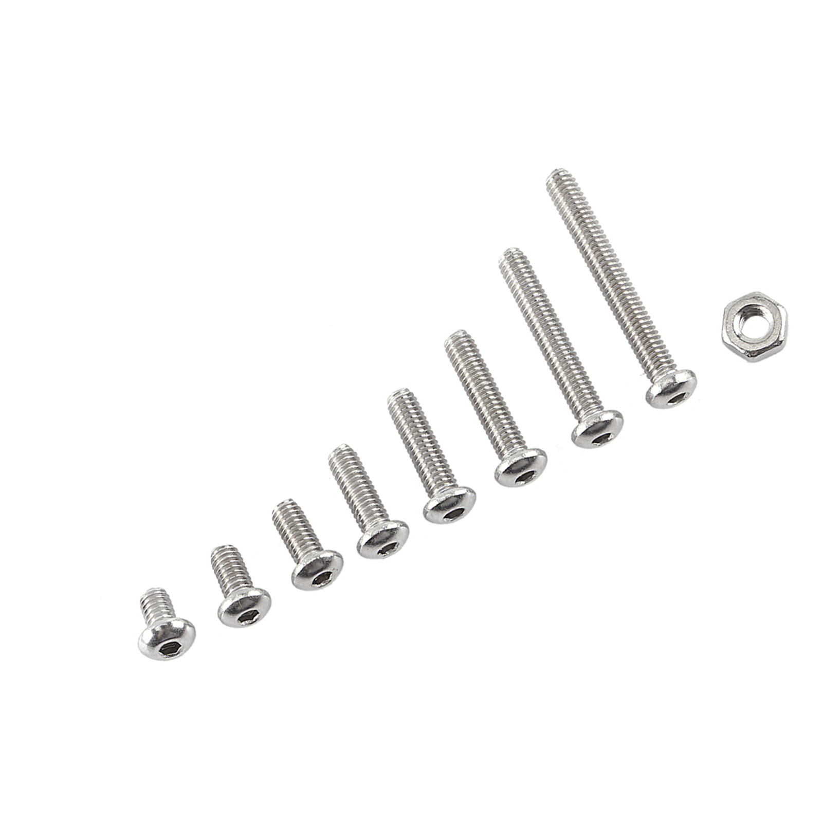 Assortiment De Vis Et Écrous Hexagonaux À Tête Bombée M2.5 En Acier Inoxydable A2