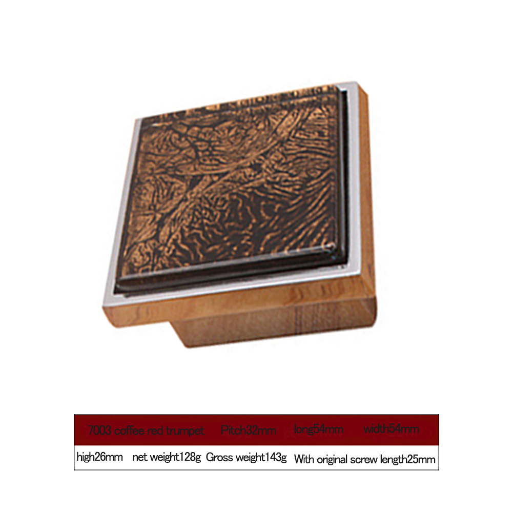 Poignée De Porte Carrée En Cristal Pour Tiroir, Placard, Armoire, Meuble (café, L)