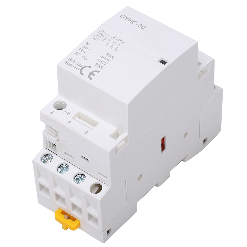 Contacteur Secteur Domestique 220 V Ca 3p25a 3no 50 Hz Ip40 Tbts 500 V Ca Tension D'Isolation