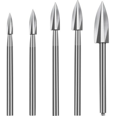Lntyq Holzschnitzbohrer-set, 5-teiliges Set Mit 1/8"-schaft Für Heimwerkerarbeiten, Schnitzen, Gravieren, Schleifen Und Bohren