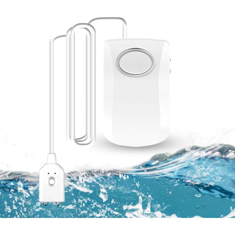 Wasserleckalarm (130 Db), 95 Cm Langes Kabel Mit Sensor, Wasserleckage-alarm Für Die Haussicherheit, Batterie Enthalten
