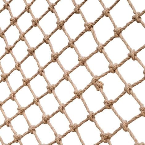 X 1 M Hanf-sicherheitsnetz, Hanfseilnetz Für Kinder, Trennwand, Schutzplane Für Klettern Im Freien, Hängematte, Schaukel