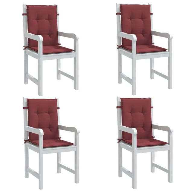 Niedriglehner-auflagen 4 Stk. Melange Weinrot 100x50x4 Cm Stoff Vidaxl
