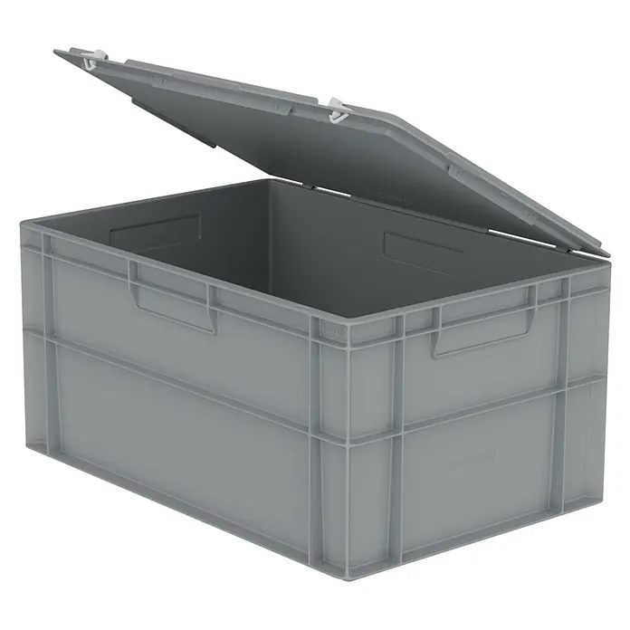 BAUHAUS Eurobox mit Deckel (L x B x H: 40 x 60 x 29 cm, Kunststoff, Grau)