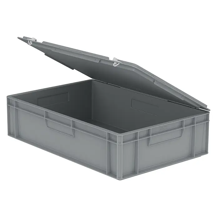 BAUHAUS Eurobox mit Deckel (L x B x H: 40 x 60 x 15 cm, Kunststoff, Grau)