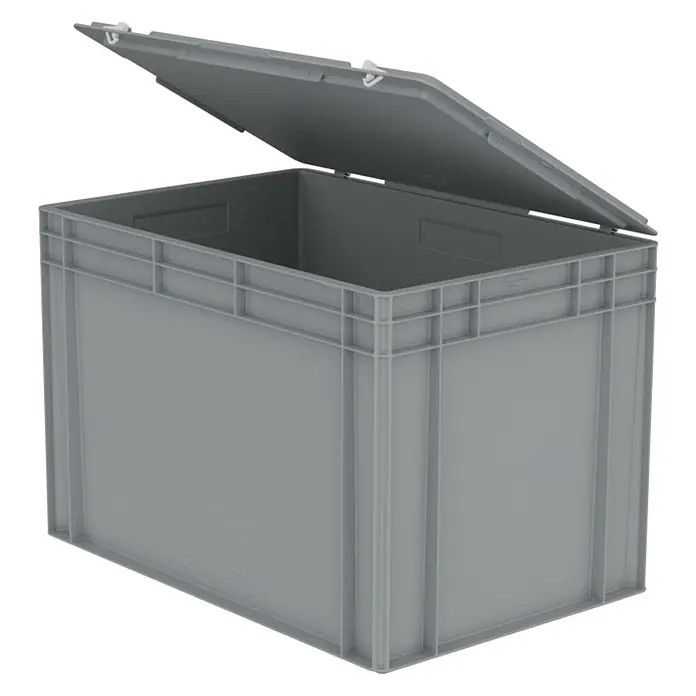 BAUHAUS Eurobox mit Deckel (L x B x H: 40 x 60 x 40 cm, Kunststoff, Grau)
