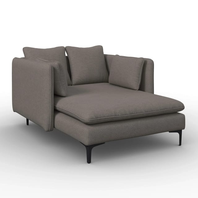 Bessagi Home Chaiselongue Sandy Grau Chenille