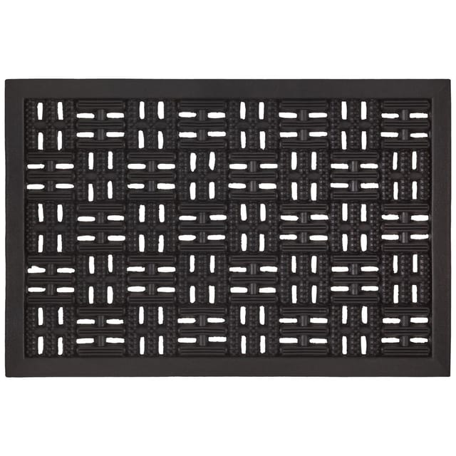Mömax Fußmatte Karo in Schwarz ca. 40x60cm