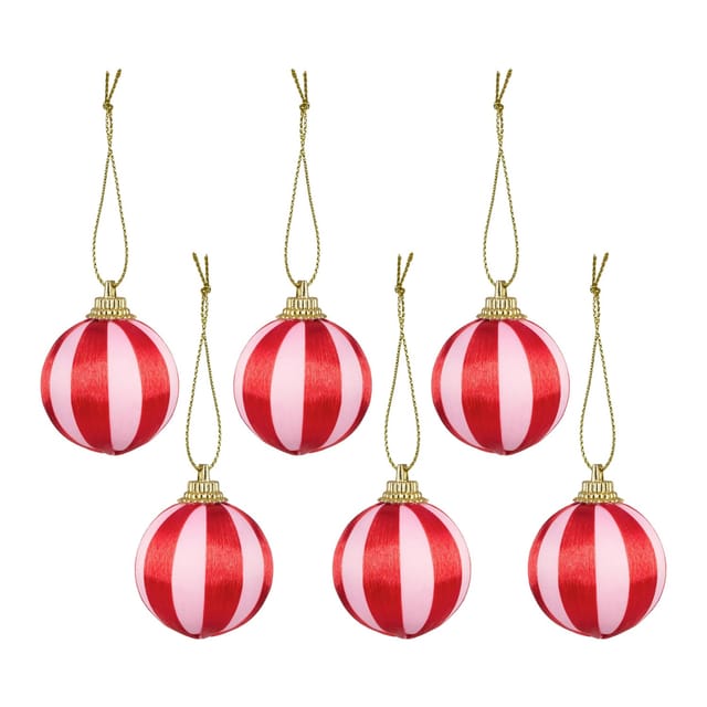 Mömax Christbaumkugel-Set Lucia Rot/Hellrosa 6 Stk.