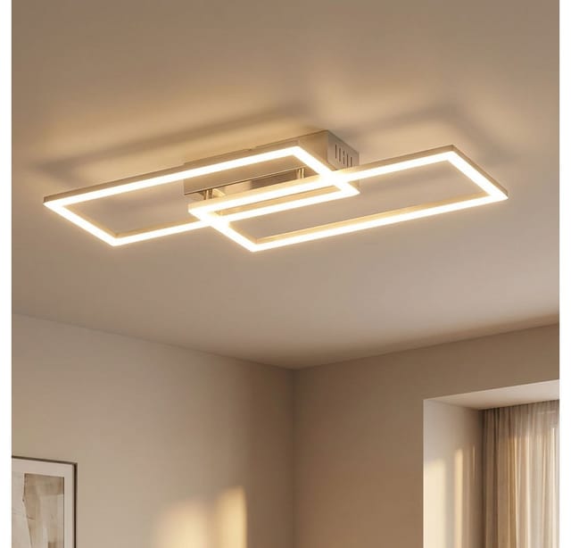 GLOBO LIGHTING LED Deckenleuchte, LED-Leuchtmittel fest verbaut, Warmweiß, LED Deckenlampe Wohnzimmerleuchte Deckenleuchte
