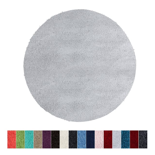 Badematte Sky Soft Silbergrau 95 cm Durchmesser
