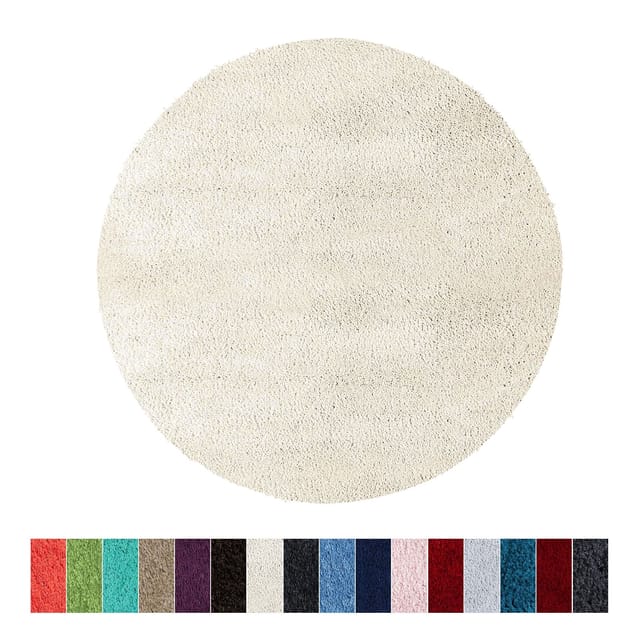 Badematte SKY Soft Ivory Creme 95 cm Durchmesser