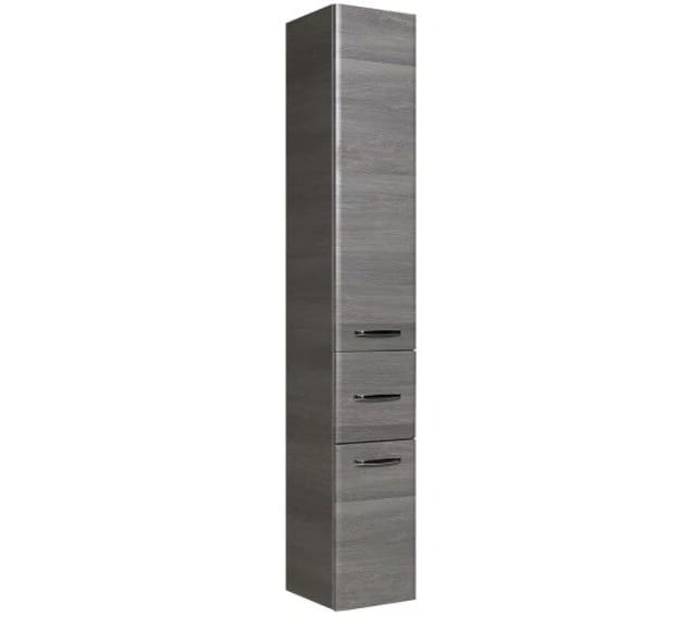 Pelipal Badmöbel-Set Quickset 328 Graphit Struktur quer mit Unterschrank Hänge- + Hochschrank 120 cm Badmöbel-Set