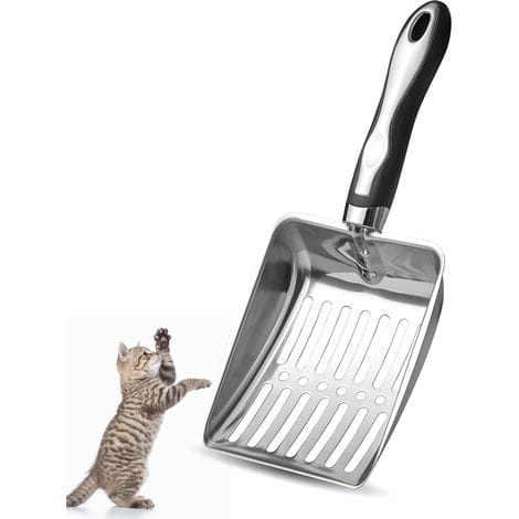 Katzenstreuschaufel Aus Edelstahl, Feinmaschige Katzenstreuschaufel, Edelstahl-reinigung, Geeignet Für Katzentoiletten
