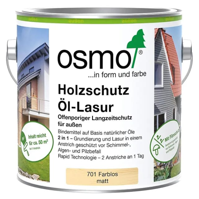 Osmo Holzschutz Öl-Lasur Farblos 2,50 l - 12100085