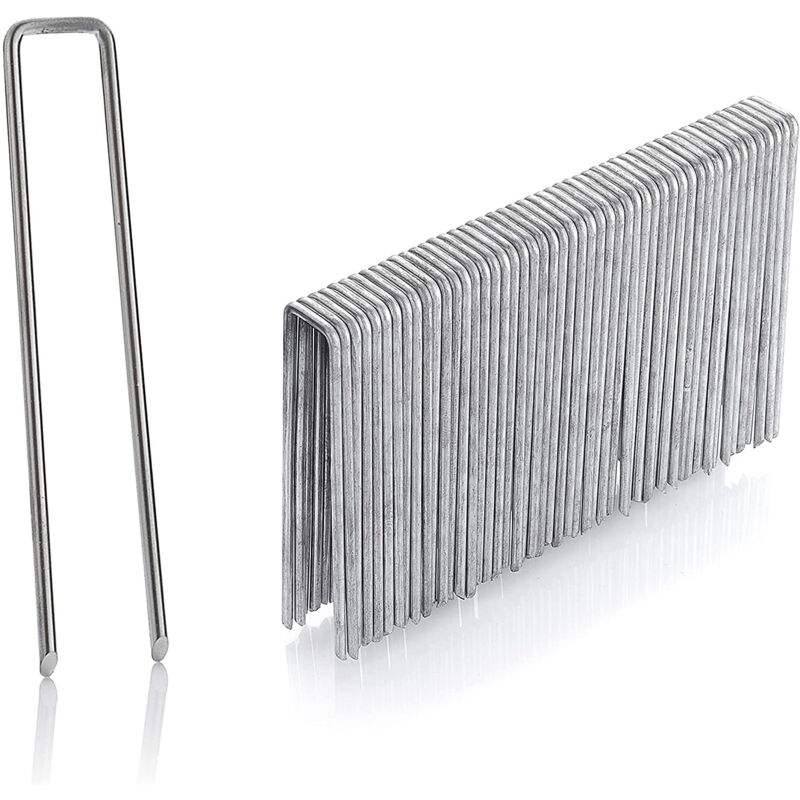 Packung Mit 50 Verzinkten Edelstahl-befestigungspfählen, 150 Mm Hoch, 25 Mm Lang, 2,9 Mm Durchmesser