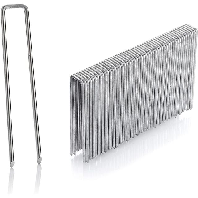 Packung Mit 50 Verzinkten Edelstahl-befestigungspfählen, 150 Mm Hoch, 25 Mm Lang, 2,9 Mm Durchmesser