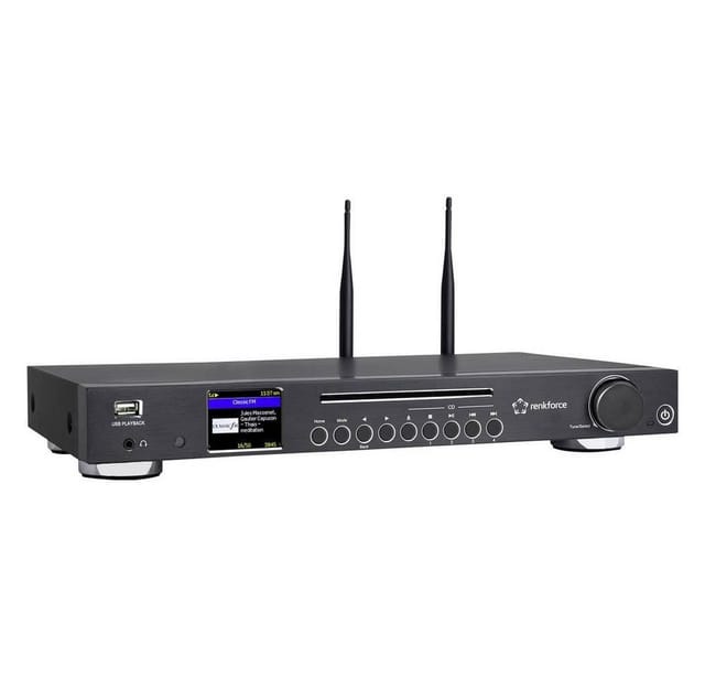 Renkforce RF-DAB-IR1702 Internet CD-Radio DAB+, FM, Internet CD, Bluetooth®, DLNA, WLAN, Internetrad