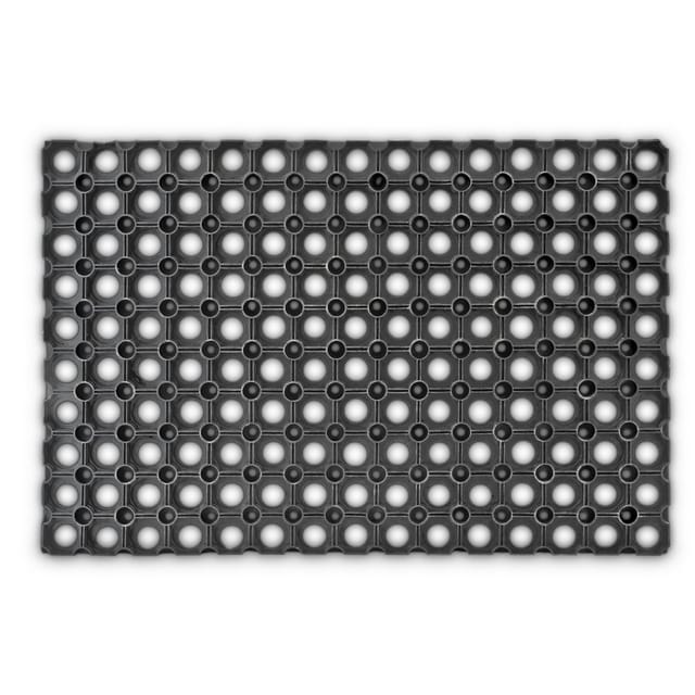 Relaxdays - Fußmatte Gummi BxT:40x60cm, rutschfest, witterungsbeständig, zuschneidbar, Schmutzfangmatte, schwarz