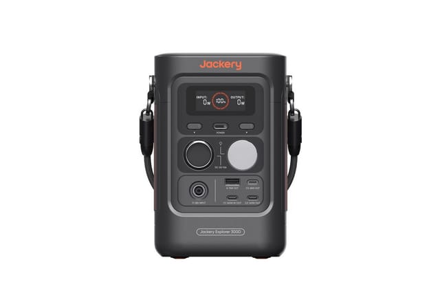 Jackery Explorer 300D Tragbare Powerstation, 288Wh LFP-Batterie, 300W DC Power, 2x USB-C bis 140W, leichter & kompakter Solargenerator für Camping,