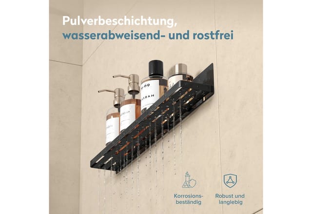 doporro Gewürzregal Magnetisch, Gewürz Organizer, Magnetic Küchenregal für Kühlschrank, Duschablage ohne Bohren, Badezimmer Organizer, Badregal &