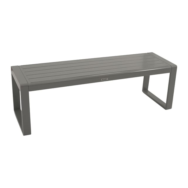 BRESCIA: Hockerbank 3-sitzer 138cm, Gestell Aluminium silbergrau