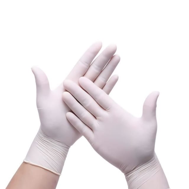 100 Weiße Einweghandschuhe Aus Nitrilkautschuk-latex, Lebensmittelecht, Dicke Und Strapazierfähige Kunststoff-laborreinigungshandschuhe