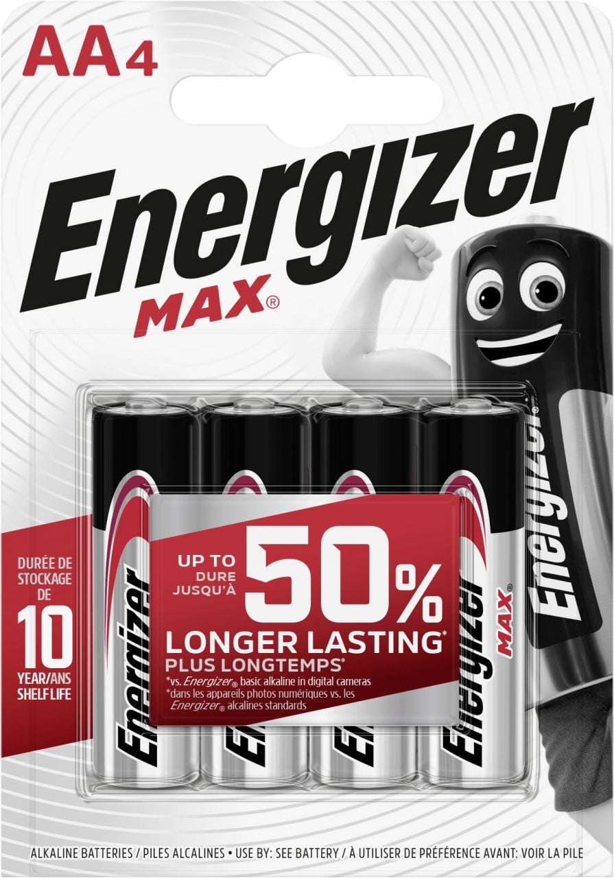 Energizer - Max Alkaline Batterie Mignon aa 1,5 v 4er Pack Batterien Bild 3