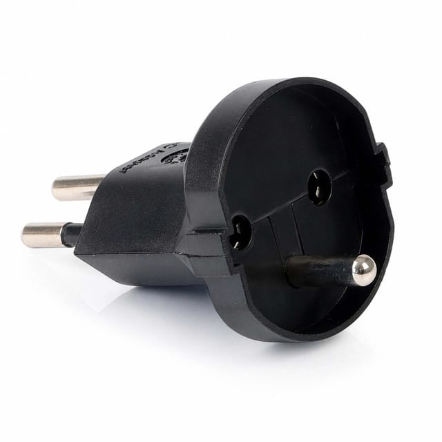 Wiltec Adapter Schuko/ CH schwarz, Steckdosenadapter Schweiz 250 V/ 16 A, Stromadapter bis 4000 W, Adapter für schweizer Steckdosen leistungsstark
