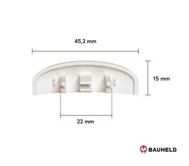 BAUHELD Fenster Wasserschlitzkappen 25 bis 30 mm 30 Stück Ral 9003