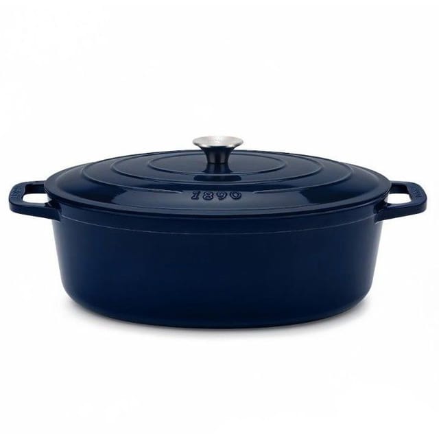 Gusseiserne Emaillierte Cocotte - La Fonderie 1890 - Alma36 - Induktion Für Alle Herdarten - Emaillierte Beschichtung - Gleichmäßiges Kochen
