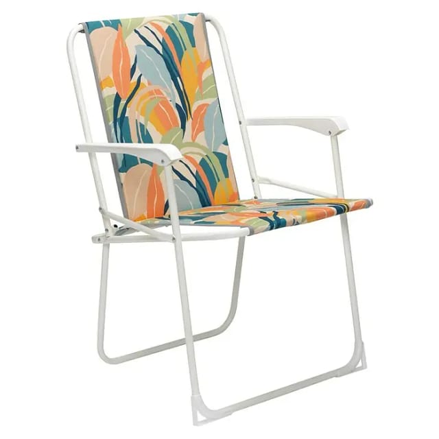 Best Chiemsee Klappstuhl Gartenstuhl Camping-Stuhl 56x53x78 cm weiß/tropisch