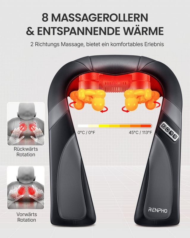 RENPHO Nacken- und Schultermassagegerät mit Tasche SNM067