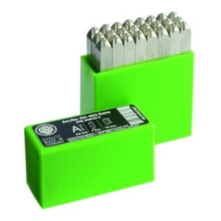 Schlagbuchstaben-Satz vernickelt Schrifthöhe 5mm TURNUS