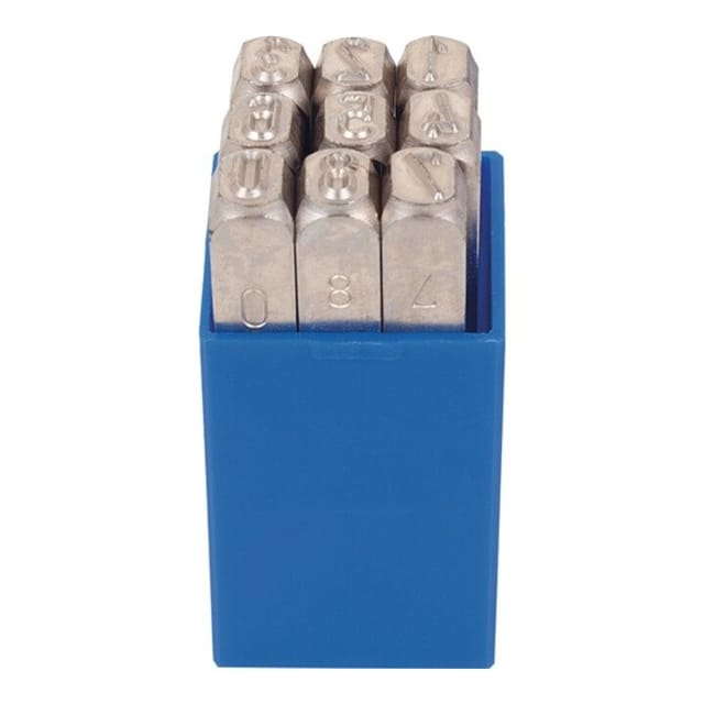 Schlagzahlen-Satz vernickelt Schrifthöhe 4mm KUKKO