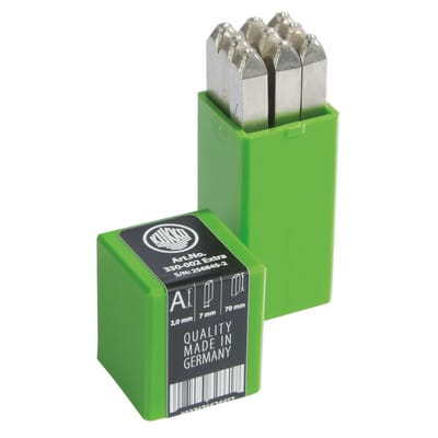 Schlagzahlen-Satz vernickelt Schrifthöhe 6mm TURNUS