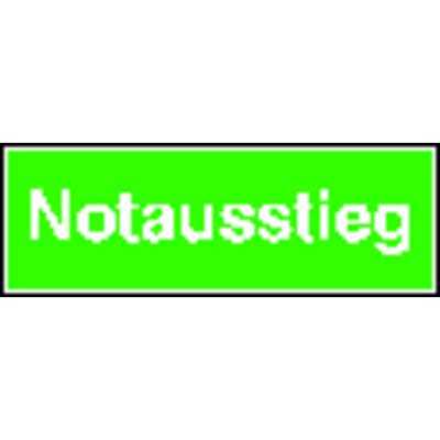 Sicherheitsschild Alu Notausstieg 300x105