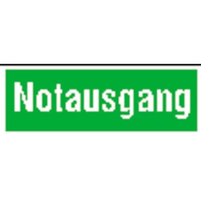 Sicherheitsschild Alu Notausgang 400x140
