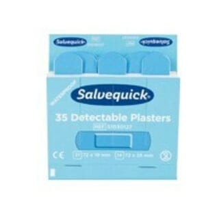 Salvequick Nachfüllpackungen wasserabweisendeBlue Detectable-Pflaster