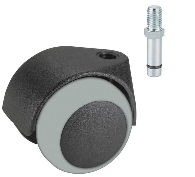 Parkettrolle 50 mm KS-schwarz PVCRad