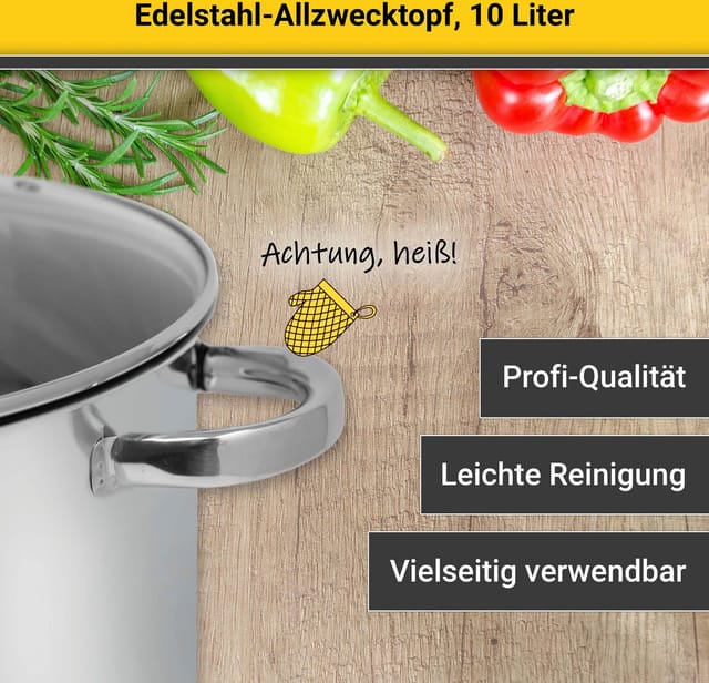 Allzwecktopf Edelstahl 10 l