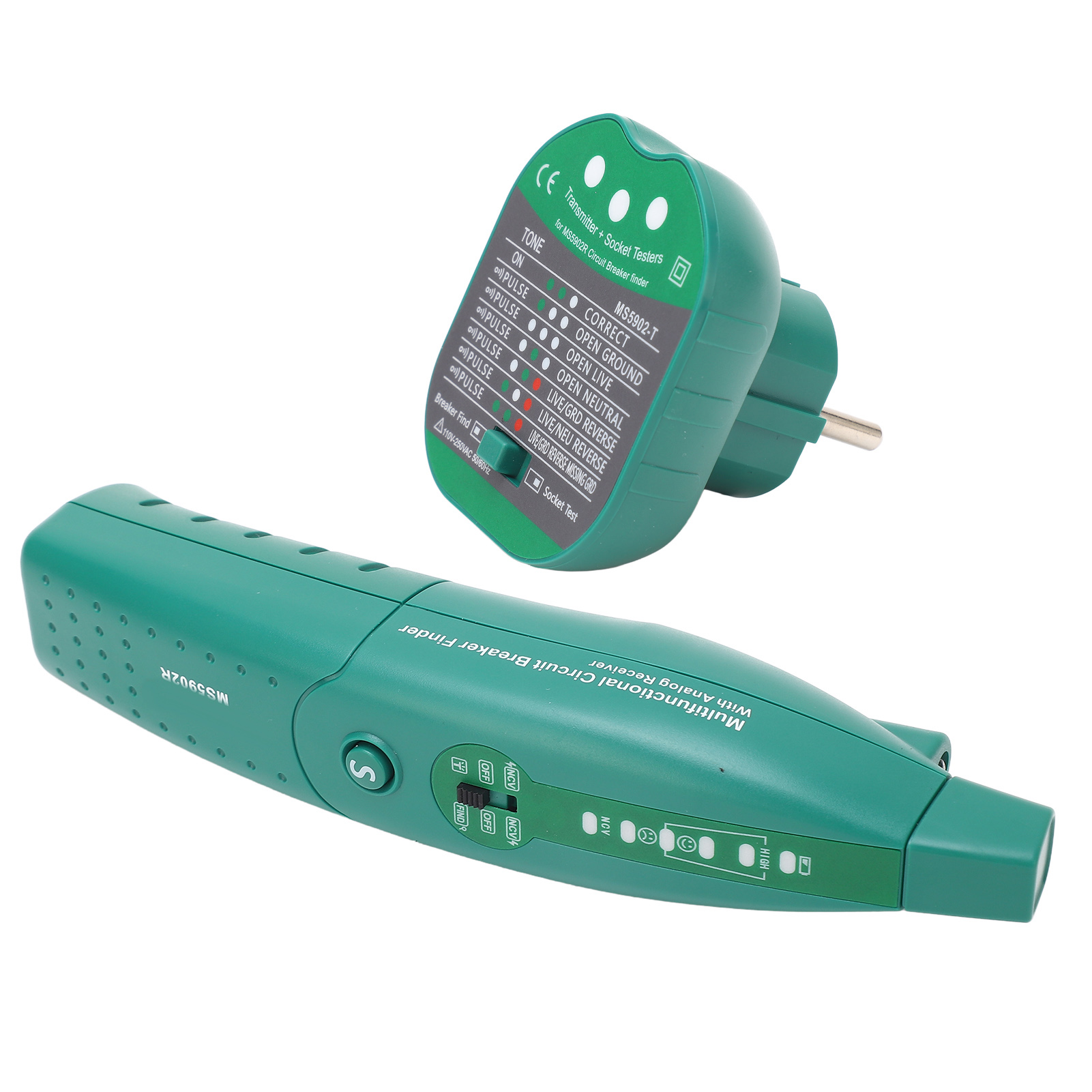 Histek Ms5902 Détecteur De Fusibles Et Disjoncteurs Automatique, Testeur De Prises Us/eu 110-250 V, Prise Ue