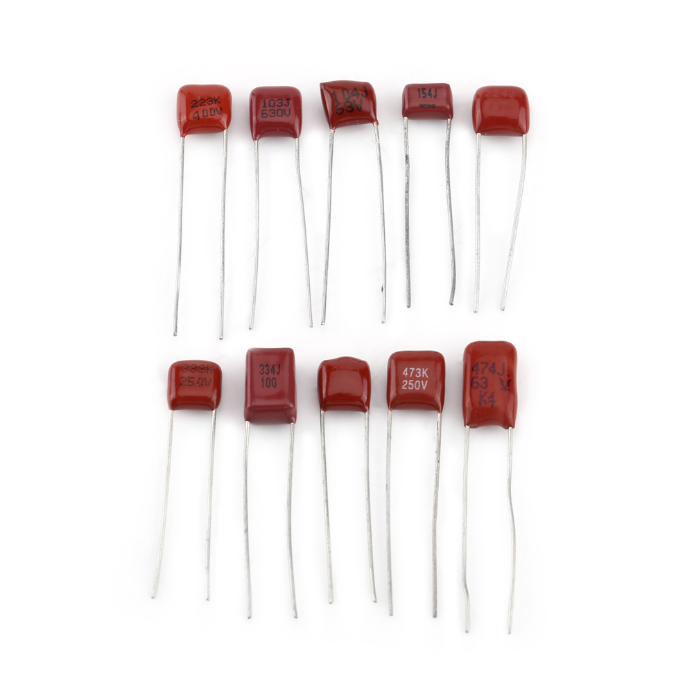 Kit D'Assortiment De 100 Condensateurs À Film Polypropylène Cbb De 10 Nf À 470 Nf