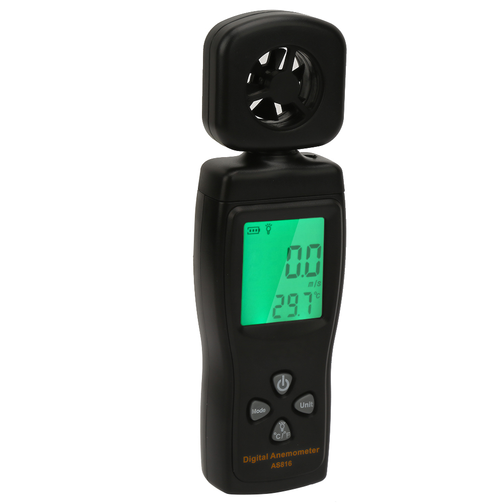 Anémomètre Numérique Miniature Smart Sensor As816 : Mesure De La Vitesse Du Vent, De La Température Et Du Débit D'Air (0,3-30 M/s).