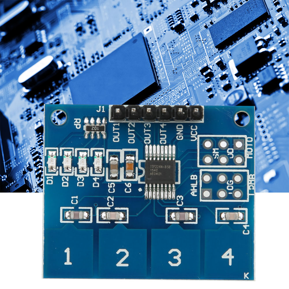 Module De Capteur Tactile Numérique Capacitif À 4 Canaux Ttp224 (5 Pièces)