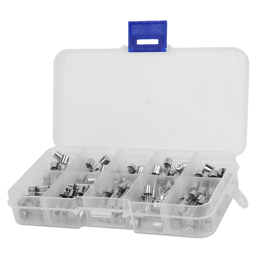 Kit De 100 Fusibles Universels En Verre 5 X 20 Mm, 0-250 V, 0,2 A À 20 A