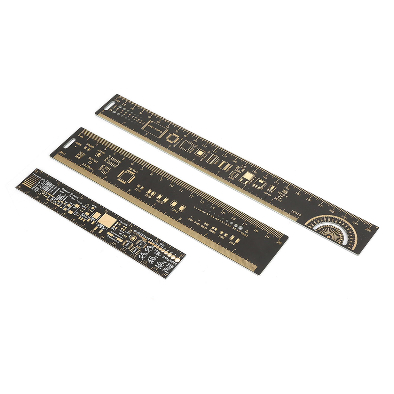 Règle Multifonctionnelle Pour Circuits Imprimés (lot De 3) : 6,3/7,87/10,23 Pouces, Destinée Aux Ingénieurs En Électronique