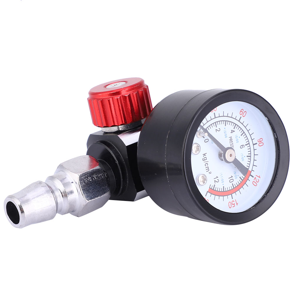 Régulateur De Pression Pour Pistolet À Peinture Pneumatique 1/4 Pouce Avec Manomètre